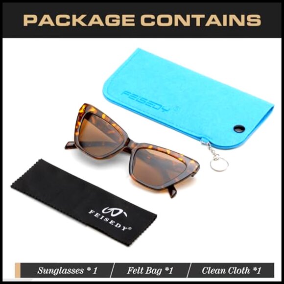 Retro Cat Eye Sunglasses UV400 Protection Plastic Frames